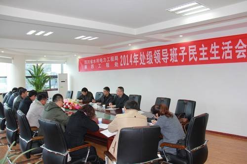 鄔清富、代勇參加四處2014年度領導班子民主生活會