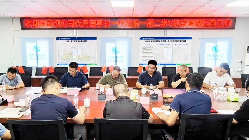 向家壩公司代勇董事長一行到向家壩灌區(qū)北總干渠一期二步工程第Ⅴ標(biāo)段檢查指導(dǎo)工作
